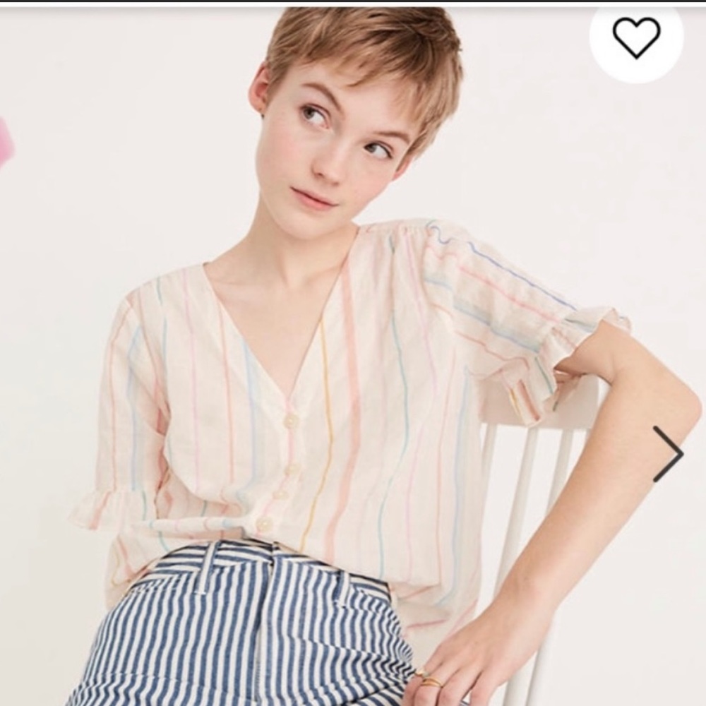 Madewell Striped Button Top